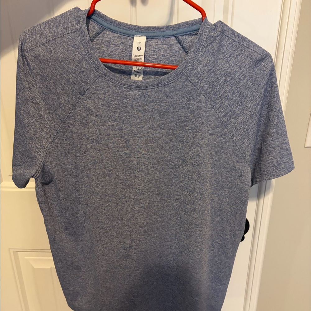 Lululemon Athletica Heathered Blue Tee